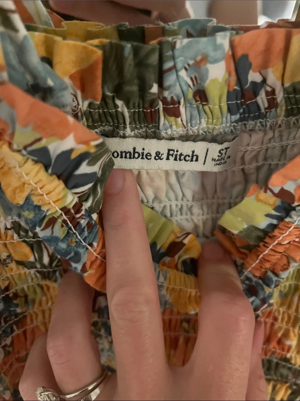 Abercrombie Floral Smocked Sundress - Yellow & Orange